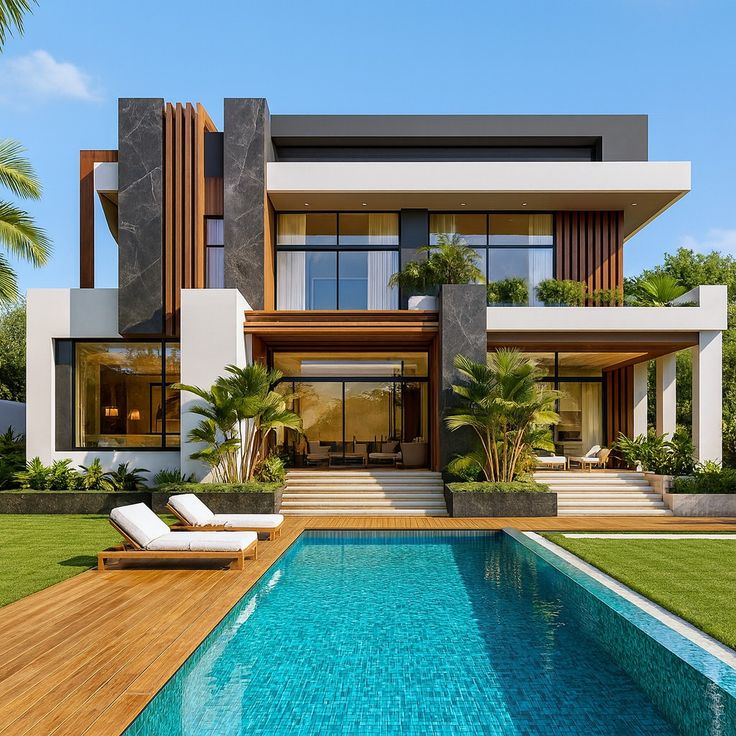 🌴✨ When modern design meets tropical paradise!
